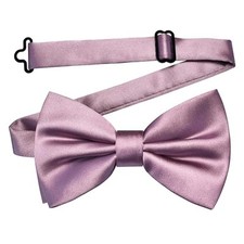 Branduce Solid Color Pre-tied Bow Tie Quality Adjustable Bowtie for Dusty Rose
