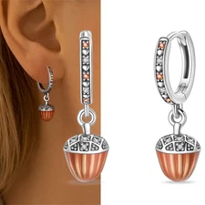 KUNSIR 925 Sterling Silver Pine Cone Drop Earrings For Women Jewelry Gifts Party