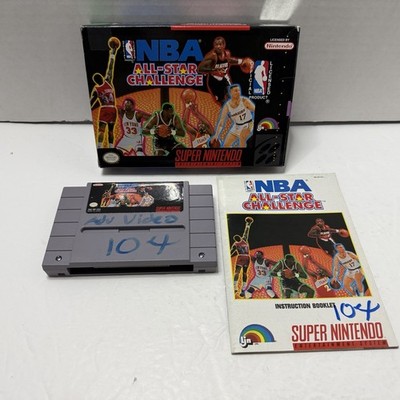 NBA All-Star Challenge (SNES, 1992) Excellent CIB Manual And Poster Tested
