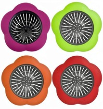 Kitchen Sink Strainer, 4PCS Silicone Sink Strainers, Large Wide Rim 4.5" Diam...