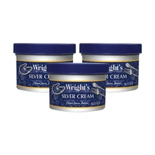 Wright's Silver Cleaner and Polish Cream - 8 Oz 3 PACK