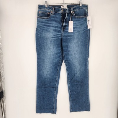 Daze Denim Blue Size 12 Sidekick Mid Rise Cuffed Slim Jeans NWT