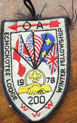 Echockotee Lodge 200 Boy Scouts Order of the Arrow Patch 1978 Winter Fellowship
