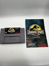 Jurassic Park (Super Nintendo SNES, 1992) SNES Cartridge & Manual 