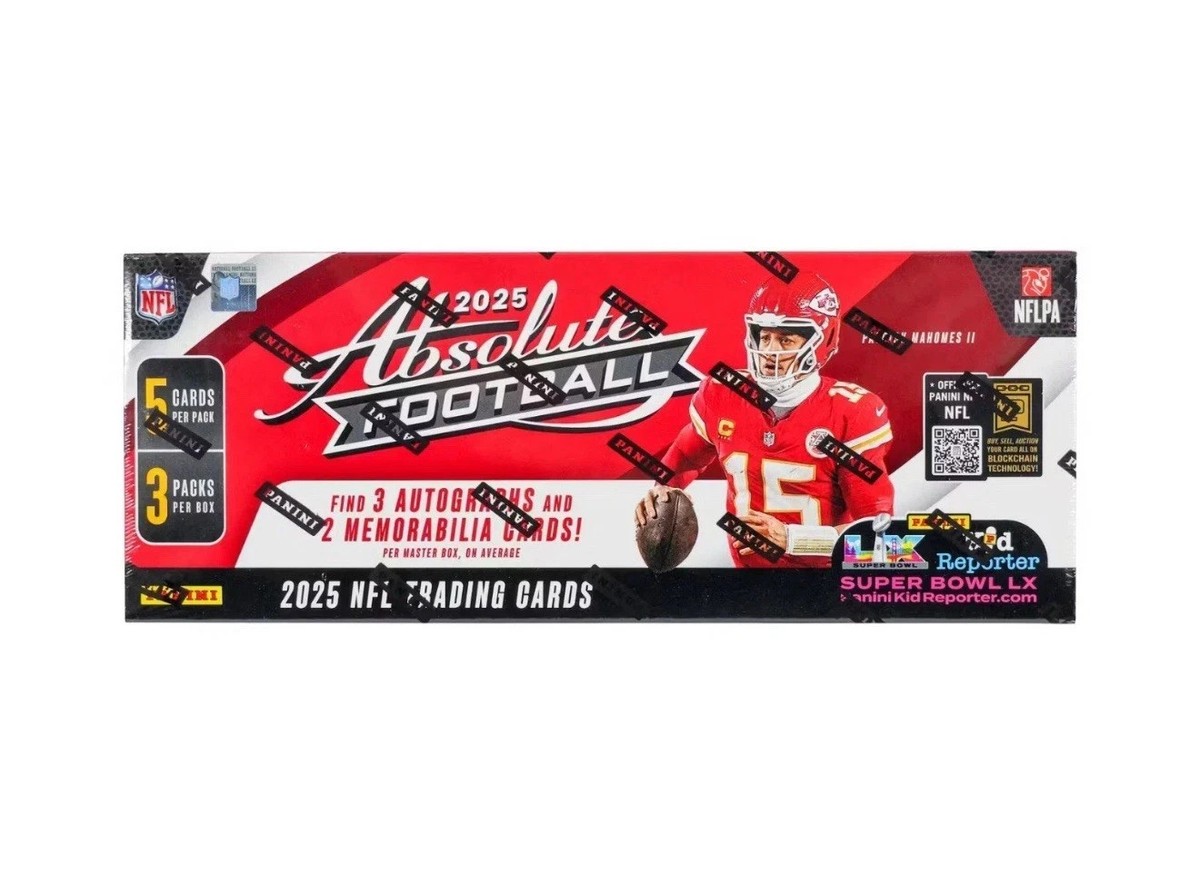 2025 Panini Absolute Football Factory Sealed Hobby Box 5 Hits Per