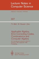 Applicable Algebra, Error-Correcting Codes, Combinatorics And Computer Algebra M
