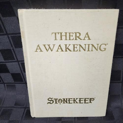THERA AWAKENING Novel from STONEKEEP PC game BIG BOX Pack In INTERPLAY Book