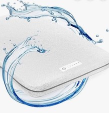 NEW Pack and Play Mattress, 38x26x1 Memory Foam Organic White Cotton Cover