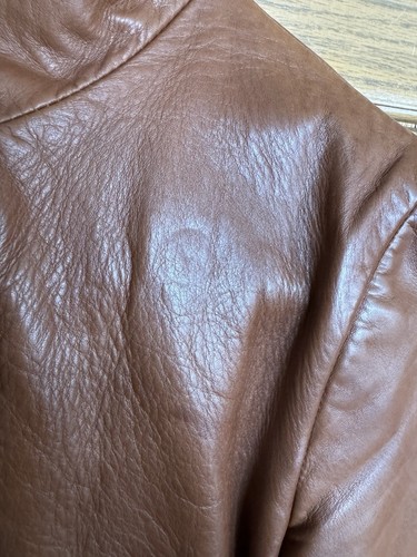 Ralph Lauren Vintage soft Caramel Leather Blazer/Jacket Women size 10 - Picture 13 of 13