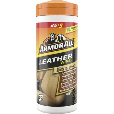 1x Armor All Leder Pflegetücher 30 Stück Bienenwachs Tücher Reiniger KFZ Auto