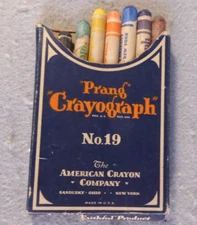 Prang Crayograph No. 19 The American Crayon Company Sandusky Ohio New York Box
