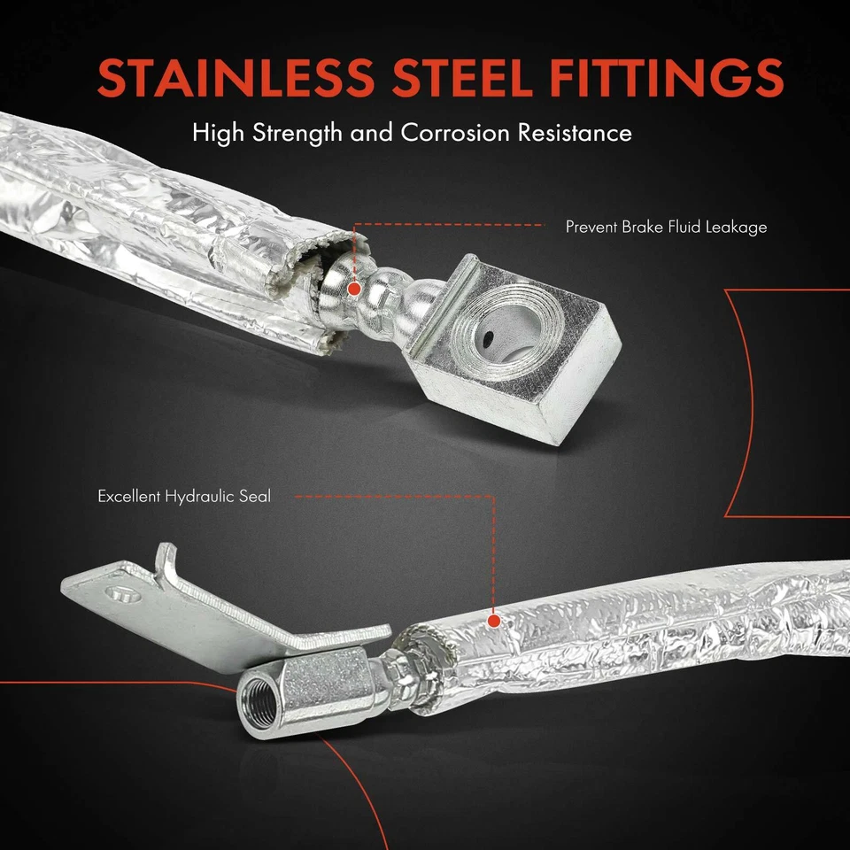 2x Manguera hidráulica de freno delantera derecha y derecha para Chrysler Prowler 2002 Plymouth Prowler Foto 4 de 4