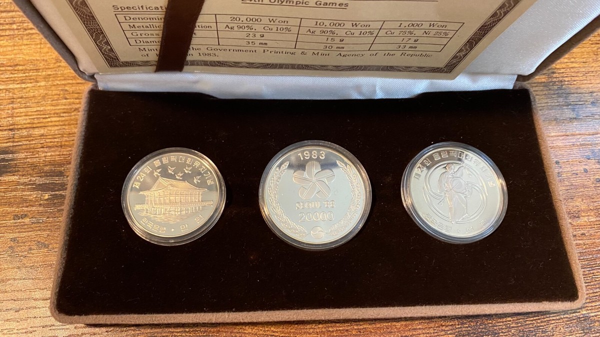 コレクション 1988 SEOUL OLYMPIC COINS 1988 Seoul Olympic Commemorative Coin Set of 3 | eBay