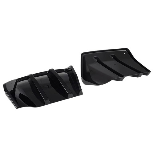 Big Fin Gloss Black Rear Bumper Diffuser Kit For 2014-19 Corvette C7 Z06 STG 3 - Picture 9 of 14