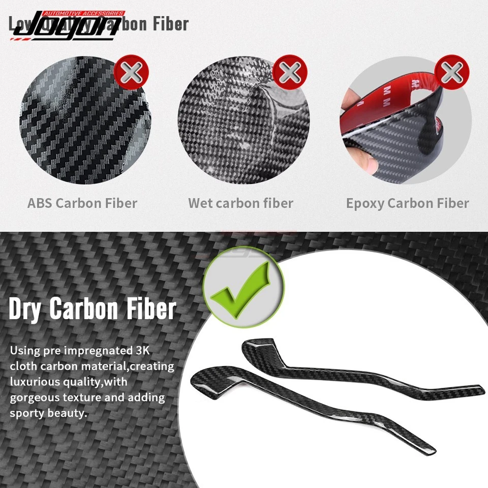 Manija de puerta interior de fibra de carbono seca moldura de tira inferior para Lotus Emira 2023-2025 Foto 3 de 4