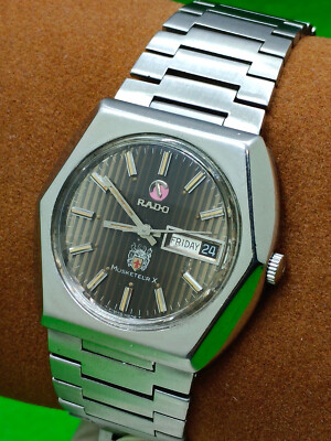 vintage RADO Musketeer X watch Automatic Swiss 25 Jewels Day