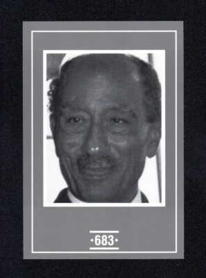 Anwar Sadat President Egypt 1991 Face To Face Game Famous Celebrity Card