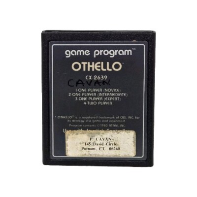 Jeu Atari 2600 Othello - PAL - Complet Avec Boîte Et Notice