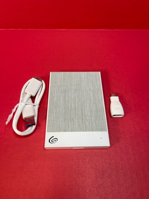 Seagate Backup Plus Ultra Touch 1TB USB 3.0 Portable HD, White (STHH1000402-RC)