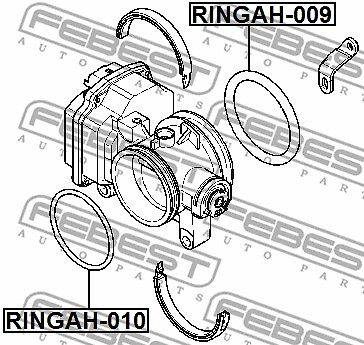 RINGAH-009 FEBEST Seal, throttle body for ,DACIA,NISSAN,RENAULT
