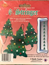 Vintage Beistle 6.5' CHRISTMAS TREE STRINGER (EACH TREE 5.5" X 4.5" approx.) '98