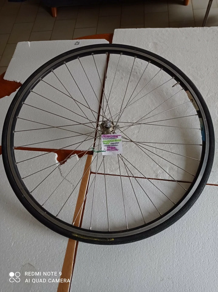 FRONT WHEEL CLINCHER RIM CAMPAGNOLO RECORD HUB 36 HOLES RUOTA CORSA - Image 2 of 4
