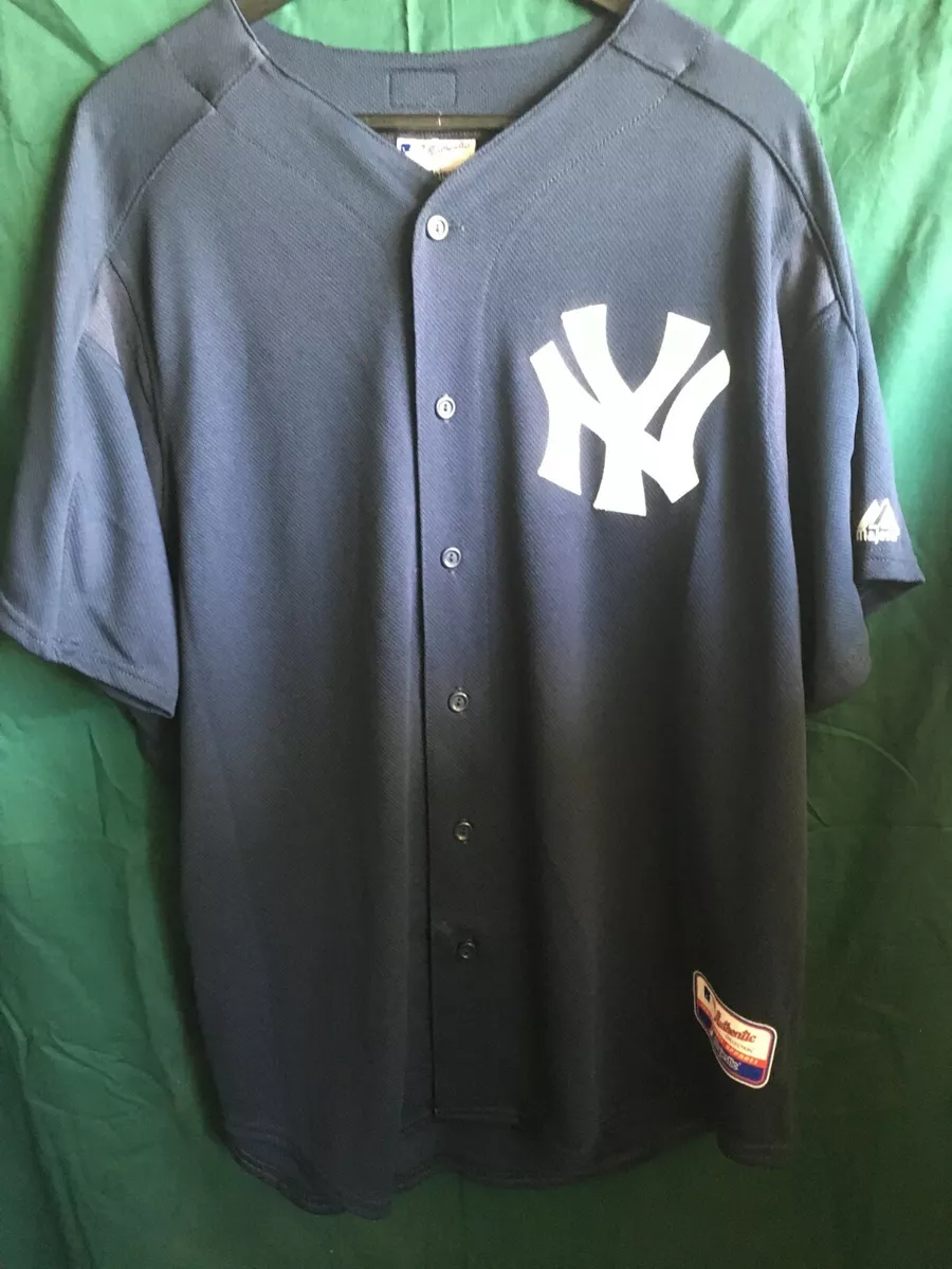 MLB New York Yankees Majestic Blue Authentic Batting Practice Jersey - XL