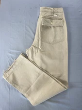 Mason's Vintage Italian Made Button Fly Cotton Chino Pants. Beige, 35X34.5. GUC!