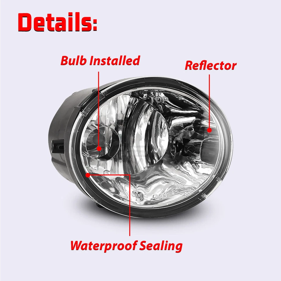 Par de luces antiniebla para parachoques de conducción Sequoia 2001-07 Toyota Tundra 2000-2006 Foto 3 de 4