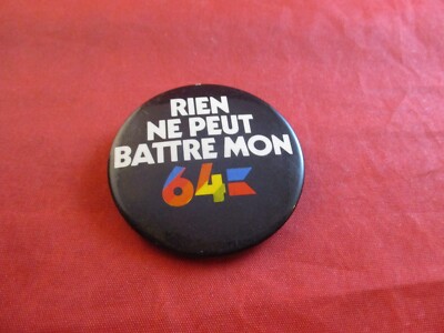 Commodore 64 Home Computer French Retro Promotional Pin Button Badge ...