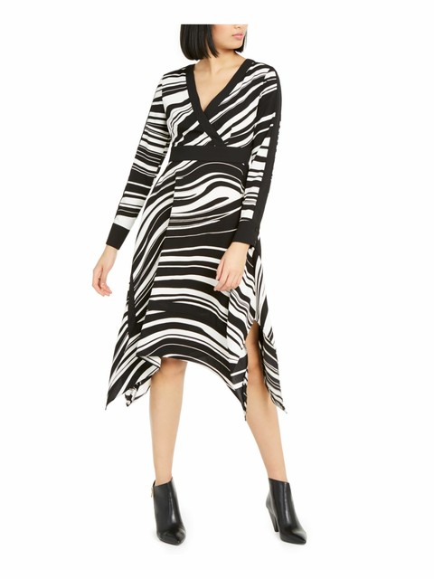 Alfani Womens Black Long Sleeve Knee Length Baby Doll Dress 14 for sale online | eBay