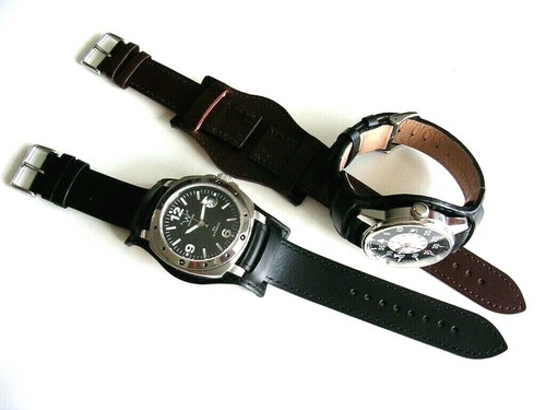 Bund Open End Leather watchband Military strap IW SUISSE 10 12 14 16 18 19 20 22 - Picture 10 of 12