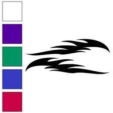 Pair Tribal Flames, Vinyl Decal Sticker, Multiple Colors & Sizes #7301