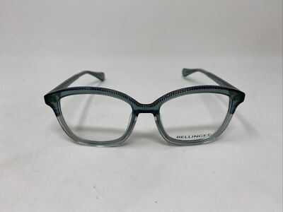 BELLINGER INSIDE 3 51/17/140 C 309 CRYSTAL GREEN EYEGLASSES FRAME OE12