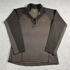Patagonia Performance Base Layer Mens Medium Brown Long Sleeve Outdoor Hiking