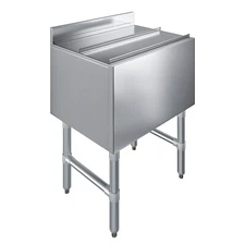 19" x 24" Stainless Steel Ice Chest with Sliding Lid | Large Commercial Ice Bin