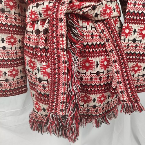 Zara Womens Cardigan Coat Size Large Tribal Print Navajo Jacquard Aztec Blogger - Picture 5 of 21