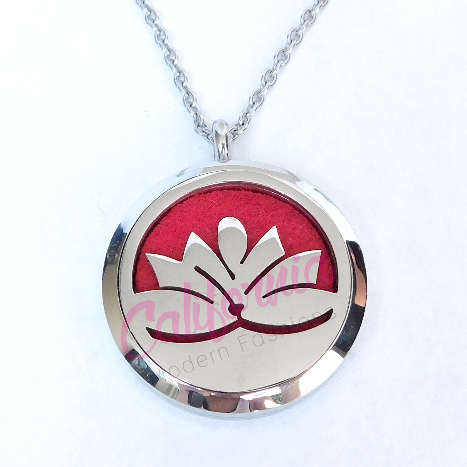 Diffuser Necklace Pendant Stainless Steel Tree Cross