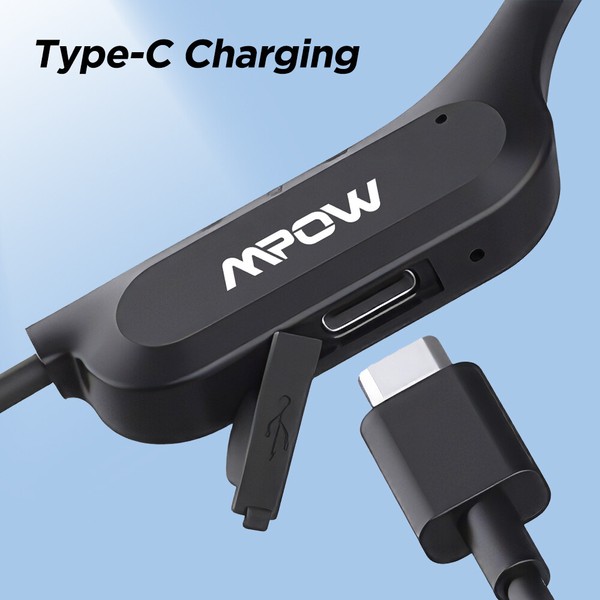 Alternate view of Mpow Waterproof Bone Conduction Headphones Wireless Bluetooth 5.3 Headset