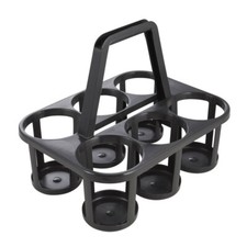 Glass Bottle Carrier 6 Slot Plastic Crate Drinks Glassware Transport Carry Tray