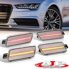 Chrome LED DRL Driving Side Markers Lights Lamps Reflector For 2012-2018 Audi A7