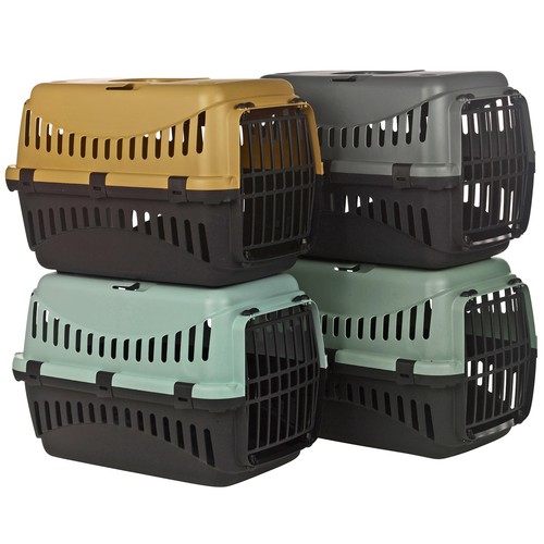 Dog Cat Puppy Pet Carrier Portable Box Transporter Cage with Handle 46x31x32cm