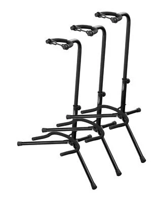 3x Support Stand Pied Guitarre Basse Universal Electrique Acoustiqe Pliable Set - Photo 1/4