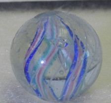 18665m Peewee .49 Inches German Handmade Divided Ribbon Swirl Marble