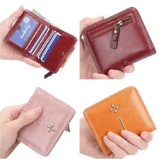 Women's Small Wallet Bifold Leather Clutch Mini Purse Credit Card Holder Handbag