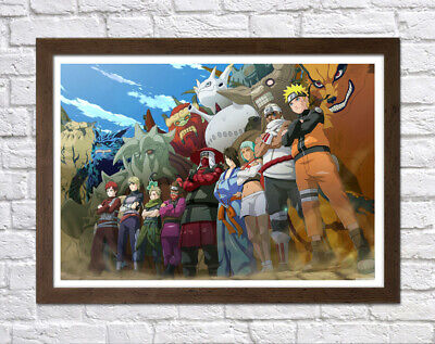 Anime Naruto Naruto All Characters Wallpaper 4k Canvas Poster Wall