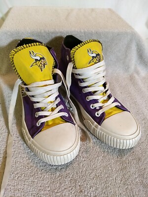 Foco Mens Minnesota Vikings Purple High Top Sneakers, Size: (M