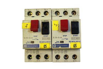 Lot of 2 Each Telemecanique GV2-M03 IEC 947-2 947-4-1 Motor Starters