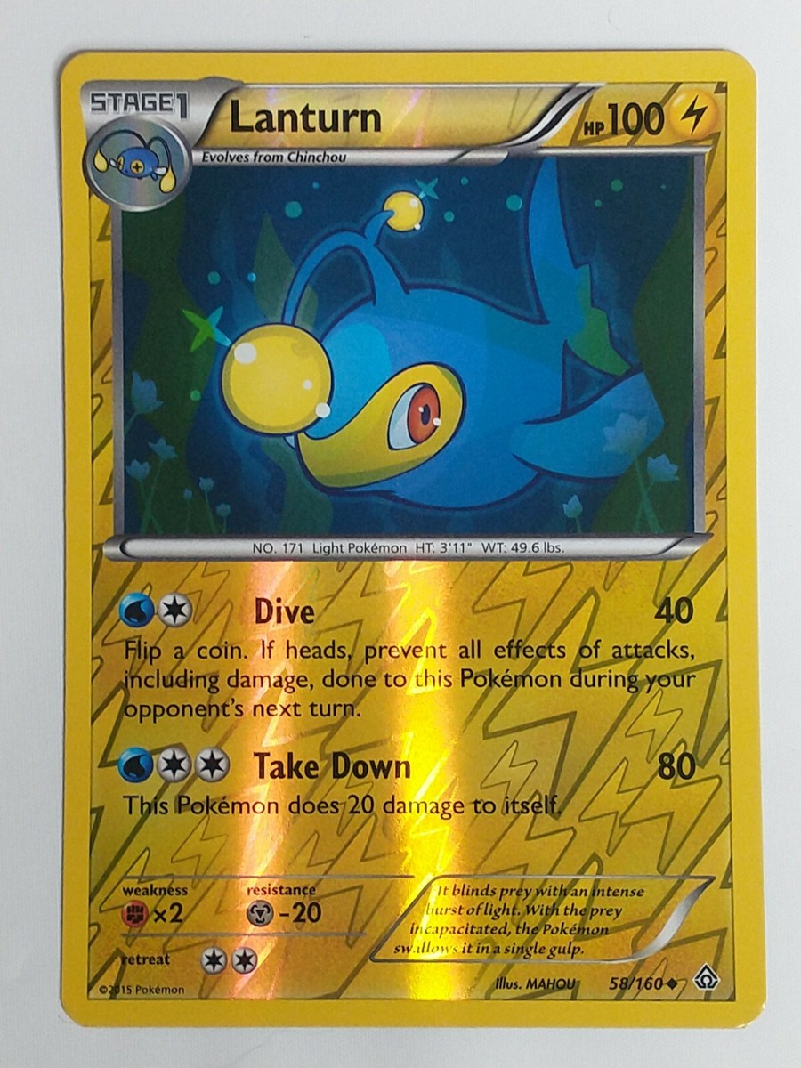 Pokémon TCG Lanturn Primal Clash 58/160 Reverse Holo | eBay