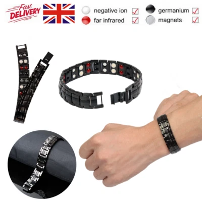 Strong Magnetic Bracelet Titanium Therapy Bracelets for Men Arthritis Relief